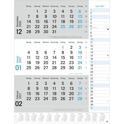 Heye 3-Monats-Planer, blau 2027: Praktischer Wandplaner mit Datumsschieber. Büro-Kalender mit Notizspalte und Jahresübersicht. Wandkalender 2027 fürs Büro. 30 x 39 cm. Heye 3-Monats-Planer, blau 2027: Praktischer Wandplaner mit Datumsschieber. Büro-Kalender mit Notizspalte und Jahresübersicht. Wandkalender 2027 fürs Büro. 30 x 39 cm.