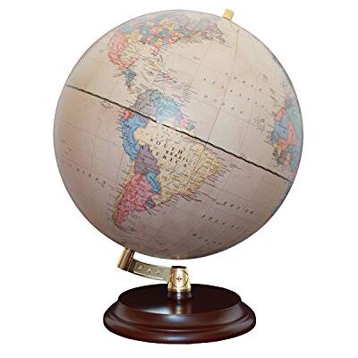 Magellan Globo Magallanes Vasa con mapa político o laminado a mano, independiente sin meridiano de 32 cm de diámetro, globo con pie de madera marrón rojizo escala 1:40.000.000 32 cm Magellan Globo Magallanes Vasa con mapa político o laminado a mano, independiente sin meridiano de 32 cm de diámetro, globo con pie de madera marrón rojizo escala 1:40.000.000 32 cm