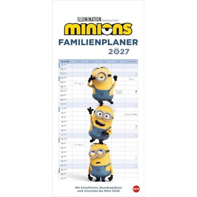 Heye Minions Familienplaner 2027: Familienkalender mit 5 Spalten. Wandkalender mit Schulferien und Stundenplänen. Heye Minions Familienplaner 2027: Familienkalender mit 5 Spalten. Wandkalender mit Schulferien und Stundenplänen.