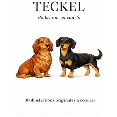 ART Teckel – Poils longs et courts: 30 illustrations originales à colorier ART Teckel – Poils longs et courts: 30 illustrations originales à colorier