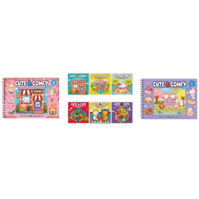 Diversos Kit Cute Capa dura + Coleção Coloring Book for Adults + Cute Capa dura Diversos Kit Cute Capa dura + Coleção Coloring Book for Adults + Cute Capa dura
