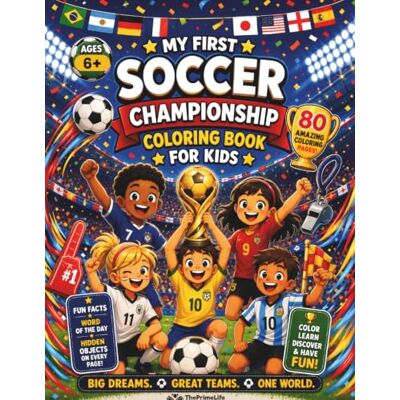 PRiME My First Soccer Championship Coloring Book for Kids: 80 Fun Coloring Pages with Soccer Facts, Words of the Day, and Hidden Objects for Kids Ages 4+ PRiME My First Soccer Championship Coloring Book for Kids: 80 Fun Coloring Pages with Soccer Facts, Words of the Day, and Hidden Objects for Kids Ages 4+