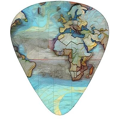 GerRit Cartoon World Mapguitar Juego de 12 púas de 3 grosores para guitarra acústica, bajo, guitarra eléctrica y mucho más. GerRit Cartoon World Mapguitar Juego de 12 púas de 3 grosores para guitarra acústica, bajo, guitarra eléctrica y mucho más.