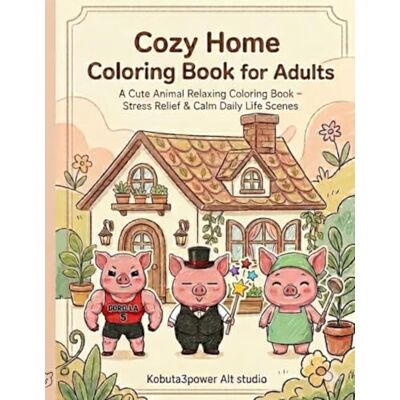 ART Cozy Home Coloring Book for Adults: A Cute Animal Relaxing Coloring Book – Stress Relief & Calm Daily Life Scenes (Tha Little Pig) ART Cozy Home Coloring Book for Adults: A Cute Animal Relaxing Coloring Book – Stress Relief & Calm Daily Life Scenes (Tha Little Pig)