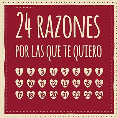Adviento y Regalo, Editorial 24 razones por las que te quiero: Calendario de adviento para rellenar, entrar, regalar regalo para pareja, amigo o amiga, novio o novia Adviento y Regalo, Editorial 24 razones por las que te quiero: Calendario de adviento para rellenar, entrar, regalar regalo para pareja, amigo o amiga, novio o novia