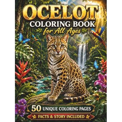 Creative Ocelot Coloring Book for All Ages: 50 Beautiful and Unique Ocelot Coloring Pages Featuring Tropical Rainforests, Wildlife Adventures, Jungle ... Adults (Rare Wild Cats Coloring Book Series) Creative Ocelot Coloring Book for All Ages: 50 Beautiful and Unique Ocelot Coloring Pages Featuring Tropical Rainforests, Wildlife Adventures, Jungle ... Adults (Rare Wild Cats Coloring Book Series)