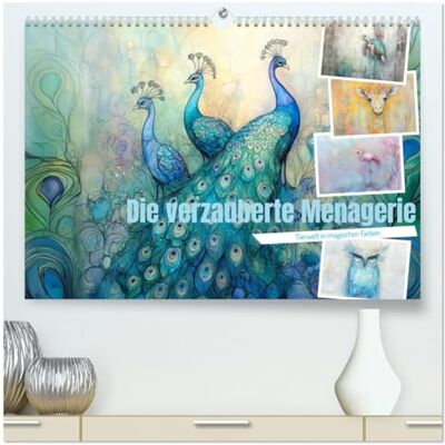 Seltmann, Anne Die verzauberte Menagerie (hochwertiger Premium Wandkalender 2026 DIN A2 quer), Kunstdruck in Hochglanz: Tierwelt in magischen Farben Seltmann, Anne Die verzauberte Menagerie (hochwertiger Premium Wandkalender 2026 DIN A2 quer), Kunstdruck in Hochglanz: Tierwelt in magischen Farben