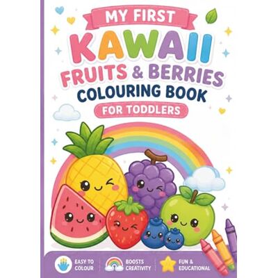 Andersson Kawaii Fruits and Berries Colouring Book for preschoolers: Cute design while leaning, for toddlers 2-4 Andersson Kawaii Fruits and Berries Colouring Book for preschoolers: Cute design while leaning, for toddlers 2-4