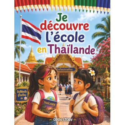 Open Story Je découvre l'école en Thaïlande: Un voyage magique au pays du sourire, de l'uniforme blanc et bleu, du wai respectueux, de l'écriture thaïe et du riz – Avec quiz et coloriages Open Story Je découvre l'école en Thaïlande: Un voyage magique au pays du sourire, de l'uniforme blanc et bleu, du wai respectueux, de l'écriture thaïe et du riz – Avec quiz et coloriages