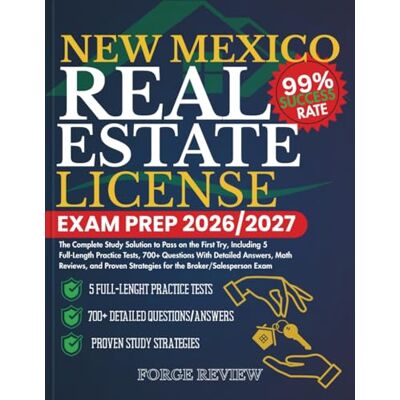 Rio NEW MEXICO Real Estate License Exam Prep 2026/2027: The Complete Study Solution to Pass on the First Try, Including 5 Full-Length Practice Tests, 700+ ... Strategies for the Broker/Salesperson Exam Rio NEW MEXICO Real Estate License Exam Prep 2026/2027: The Complete Study Solution to Pass on the First Try, Including 5 Full-Length Practice Tests, 700+ ... Strategies for the Broker/Salesperson Exam