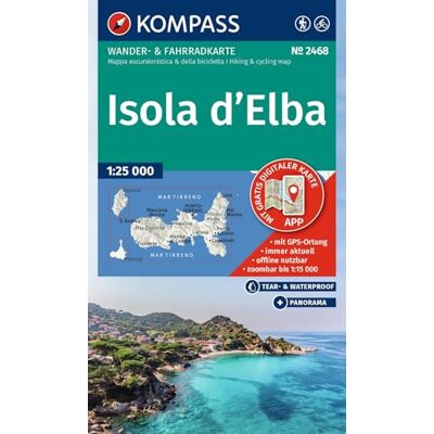 XXX Carta escursionistica Kom 2468 Isola d' Elba: Hiking and cycling map in one – including offline use in the app XXX Carta escursionistica Kom 2468 Isola d' Elba: Hiking and cycling map in one – including offline use in the app