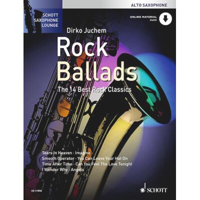 Schott Saxofón Alto Rock Ballads. Edición con archivo de audio online: Los 14 Mejores Clásicos del Rock: The 14 Best Rock Classics. alto saxophone. Schott Saxofón Alto Rock Ballads. Edición con archivo de audio online: Los 14 Mejores Clásicos del Rock: The 14 Best Rock Classics. alto saxophone.