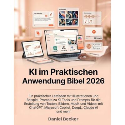 Becker KI im Praktischen Anwendung Bibel 2026: Ein praktischer Leitfaden mit Illustrationen und Beispiel-Prompts zu KI-Tools und Prompts für die Erstellung ... Microsoft Copilot, DeepL, Claude AI und mehr Becker KI im Praktischen Anwendung Bibel 2026: Ein praktischer Leitfaden mit Illustrationen und Beispiel-Prompts zu KI-Tools und Prompts für die Erstellung ... Microsoft Copilot, DeepL, Claude AI und mehr