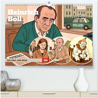 Lehmann, Steffani Heinrich Böll (hochwertiger Premium Wandkalender 2026 DIN A2 quer), Kunstdruck in Hochglanz: Hommage an einen Autor, der stets aktuell ist Lehmann, Steffani Heinrich Böll (hochwertiger Premium Wandkalender 2026 DIN A2 quer), Kunstdruck in Hochglanz: Hommage an einen Autor, der stets aktuell ist