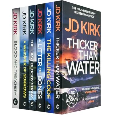 Kirk DCI Logan Crime Thrillers 1-6 Books Collection Set By (A Litter of Bones, Thicker Than Water, The Killing Code, Blood and Treachery, The Last Bloody Straw, A Whisper of Sorrows) Kirk DCI Logan Crime Thrillers 1-6 Books Collection Set By (A Litter of Bones, Thicker Than Water, The Killing Code, Blood and Treachery, The Last Bloody Straw, A Whisper of Sorrows)