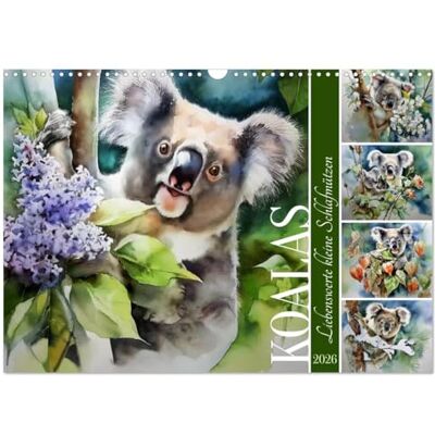 Löwer, Sabine Koalas, liebenswerte kleine Schlafmützen (Wandkalender 2026 DIN A3 quer), Monatskalender: Aquarelle der australischen Beuteltiere Löwer, Sabine Koalas, liebenswerte kleine Schlafmützen (Wandkalender 2026 DIN A3 quer), Monatskalender: Aquarelle der australischen Beuteltiere