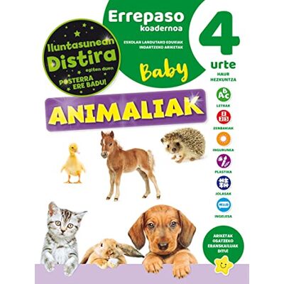 Varios Errepaso Koaderno Luminiszentea 4 urte baby animaliak Varios Errepaso Koaderno Luminiszentea 4 urte baby animaliak