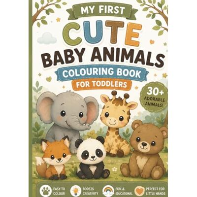 Andersson Baby Animals Colouring Book for Toddlers Ages 2–4: Cute and Easy Baby Animal Colouring Pages Featuring Farm Animals, Jungle Friends, Ocean Creatures & Woodland Babies for Preschool Kids Andersson Baby Animals Colouring Book for Toddlers Ages 2–4: Cute and Easy Baby Animal Colouring Pages Featuring Farm Animals, Jungle Friends, Ocean Creatures & Woodland Babies for Preschool Kids