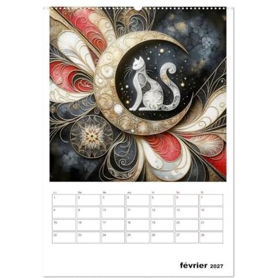 CALVENDO Les chats – Pattes de velours au clair de lune (Calendrier mural 2027 DIN A2 horizontal), calendrier mensuel CALVENDO Les chats – Pattes de velours au clair de lune (Calendrier mural 2027 DIN A2 horizontal), calendrier mensuel