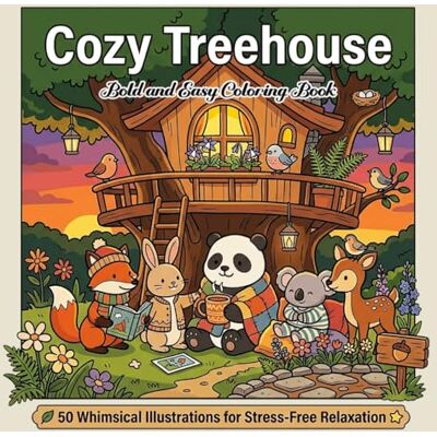 Avery Cozy Treehouse Bold and Easy Coloring Book: Whimsical Woodland Creatures Avery Cozy Treehouse Bold and Easy Coloring Book: Whimsical Woodland Creatures
