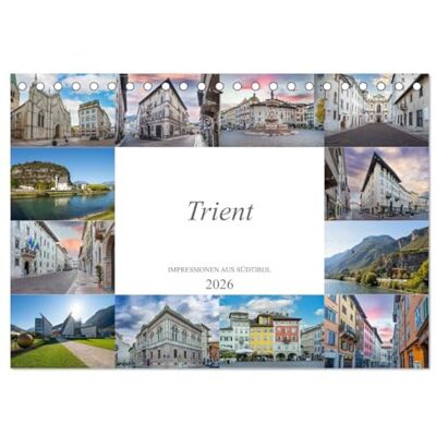 CALVENDO Trent Impressions aus Südtirol (calendario de mesa 2026 DIN A5 horizontal), calendario mensual CALVENDO Trent Impressions aus Südtirol (calendario de mesa 2026 DIN A5 horizontal), calendario mensual