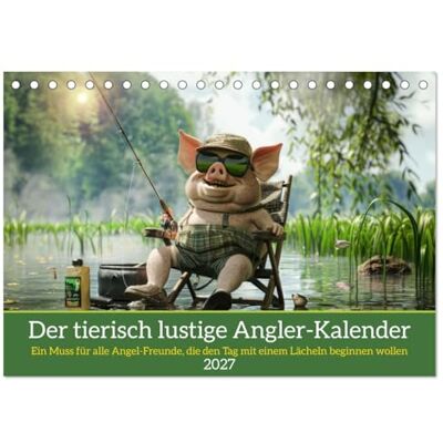 CALVENDO El calendario de pesca divertido con animales (calendario de mesa 2027 DIN A5 horizontal), calendario mensual: imprescindible para todos los amantes de la pesca que quieren comenzar el día CALVENDO El calendario de pesca divertido con animales (calendario de mesa 2027 DIN A5 horizontal), calendario mensual: imprescindible para todos los amantes de la pesca que quieren comenzar el día