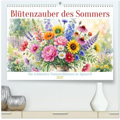 Roland Blütenzauber des Sommers (hochwertiger Premium Wandkalender 2027 DIN A2 quer), Kunstdruck in Hochglanz: Blütenzauber in leuchtendem Aquarellmotiven Roland Blütenzauber des Sommers (hochwertiger Premium Wandkalender 2027 DIN A2 quer), Kunstdruck in Hochglanz: Blütenzauber in leuchtendem Aquarellmotiven