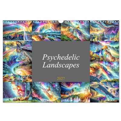 Braun Psychedelic Landscapes (Wall Calendar 2027 DIN A3 landscape), 12 Month Wall Calendar: Landscape in a Color Kaleidoscope of Imagination Braun Psychedelic Landscapes (Wall Calendar 2027 DIN A3 landscape), 12 Month Wall Calendar: Landscape in a Color Kaleidoscope of Imagination