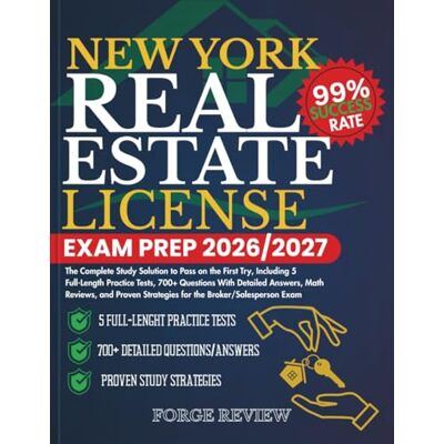 Rio NEW YORK Real Estate License Exam Prep 2026/2027: The Complete Study Solution to Pass on the First Try, Including 5 Full-Length Practice Tests, 700+ ... Strategies for the Broker/Salesperson Exam Rio NEW YORK Real Estate License Exam Prep 2026/2027: The Complete Study Solution to Pass on the First Try, Including 5 Full-Length Practice Tests, 700+ ... Strategies for the Broker/Salesperson Exam