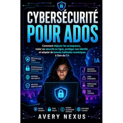 Avery CYBERSÉCURITÉ POUR ADOS: Comment déjouer les arnaqueurs, rester en sécurité en ligne, protéger son identité et adopter de bonnes habitudes numériques à l'ère de l'IA Avery CYBERSÉCURITÉ POUR ADOS: Comment déjouer les arnaqueurs, rester en sécurité en ligne, protéger son identité et adopter de bonnes habitudes numériques à l'ère de l'IA