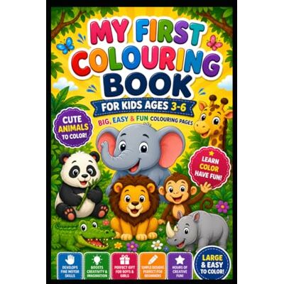 ART My first colouring book for kids: Fun and Easy Coloring Pages with Cute Animals for Toddlers and Preschoolers Lion, Elephant, Monkey, Fox, Crocodile, Rhino, Kangaroo and More . ART My first colouring book for kids: Fun and Easy Coloring Pages with Cute Animals for Toddlers and Preschoolers Lion, Elephant, Monkey, Fox, Crocodile, Rhino, Kangaroo and More .