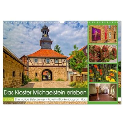 CALVENDO El monasterio de Michaelstein experimenta – Antiguos cistercienses – Abadía en Blankenburg am Harz (calendario de pared 2026 DIN A3 horizontal), calendario mensual CALVENDO El monasterio de Michaelstein experimenta – Antiguos cistercienses – Abadía en Blankenburg am Harz (calendario de pared 2026 DIN A3 horizontal), calendario mensual