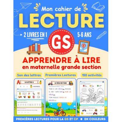 Elsa Mon cahier de LECTURE GS: Apprendre à lire en maternelle grande section · Son des lettres · Méthode syllabique · Premières lectures GS CP · 5-6 ans Elsa Mon cahier de LECTURE GS: Apprendre à lire en maternelle grande section · Son des lettres · Méthode syllabique · Premières lectures GS CP · 5-6 ans