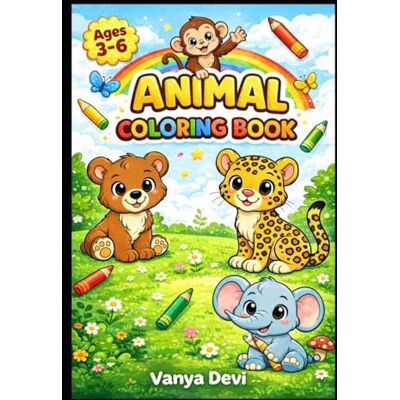 Devi Animal Coloring Book: Fun & Easy Coloring Pages for Kids Ages 3–6 Cute Animals, Big Bold Lines, Perfect for Toddlers & Preschoolers Devi Animal Coloring Book: Fun & Easy Coloring Pages for Kids Ages 3–6 Cute Animals, Big Bold Lines, Perfect for Toddlers & Preschoolers