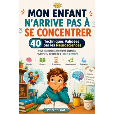 Vincent Mon Enfant n'Arrive Pas à Se Concentrer: 40 Techniques Validées par les Neurosciences — Pour les parents d'enfants distraits, rêveurs ou débordés à l'école primaire Vincent Mon Enfant n'Arrive Pas à Se Concentrer: 40 Techniques Validées par les Neurosciences — Pour les parents d'enfants distraits, rêveurs ou débordés à l'école primaire