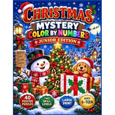 Vincent Christmas Mystery Color by Numbers Book Junior Edition: 40 Festive Large-Print Coloring Puzzles with Two Skill Levels for Kids Ages 6–Teen (Holiday Mystery Mosaics) Vincent Christmas Mystery Color by Numbers Book Junior Edition: 40 Festive Large-Print Coloring Puzzles with Two Skill Levels for Kids Ages 6–Teen (Holiday Mystery Mosaics)
