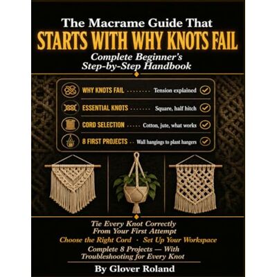 Roland THE MACRAME GUIDE THAT STARTS WITH WHY KNOTS FAIL: Complete Beginner's Step-by-Step Handbook. How to Tie Every Essential Knot Correctly, Set Up Your Workspace, Choose the Right Cord, and Complete. Roland THE MACRAME GUIDE THAT STARTS WITH WHY KNOTS FAIL: Complete Beginner's Step-by-Step Handbook. How to Tie Every Essential Knot Correctly, Set Up Your Workspace, Choose the Right Cord, and Complete.