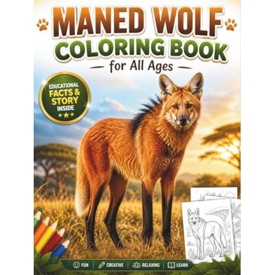 Creative Maned Wolf Coloring Book for All Ages: Realistic, Cute & Relaxing Animal Designs for Kids, Teens and Adults: 50 Detailed and Easy-to-Color Pages ... Creativity, Stress Relief and Fun Learning Creative Maned Wolf Coloring Book for All Ages: Realistic, Cute & Relaxing Animal Designs for Kids, Teens and Adults: 50 Detailed and Easy-to-Color Pages ... Creativity, Stress Relief and Fun Learning
