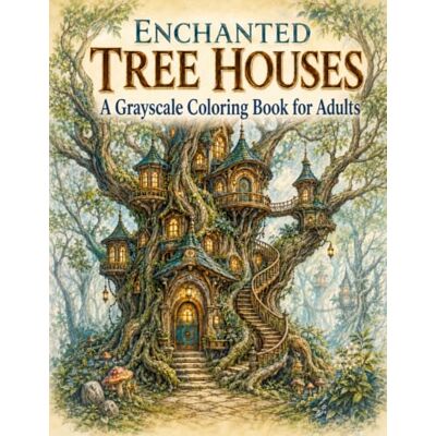 ART Enchanted Tree Houses: A Grayscale Coloring Book for Adults with Magical Tree Homes, Enchanted Woodland Cottages & Fantasy Architecture (The Enchanted Architecture Coloring Book Series) ART Enchanted Tree Houses: A Grayscale Coloring Book for Adults with Magical Tree Homes, Enchanted Woodland Cottages & Fantasy Architecture (The Enchanted Architecture Coloring Book Series)