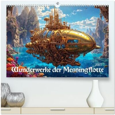 Braun Wunderwerke der Messingflotte (hochwertiger Premium Wandkalender 2027 DIN A2 quer), Kunstdruck in Hochglanz: Robustheit und Eleganz: Steampunk beherrscht die Wellen Braun Wunderwerke der Messingflotte (hochwertiger Premium Wandkalender 2027 DIN A2 quer), Kunstdruck in Hochglanz: Robustheit und Eleganz: Steampunk beherrscht die Wellen