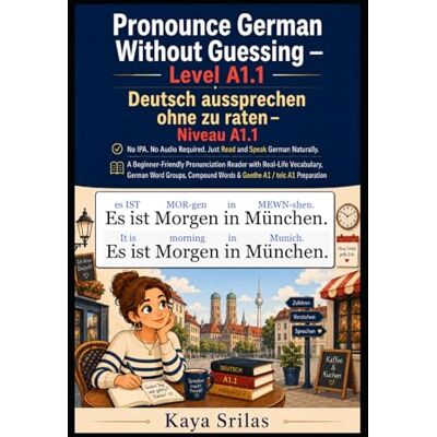 Srilas, Kaya Pronounce German Without Guessing — Level A1.1 / Deutsch aussprechen ohne zu raten: No IPA. No Audio Required. Just Read and Speak German Naturally. A Pronunciation Reader Goethe A1 / telc A1 Prep Srilas, Kaya Pronounce German Without Guessing — Level A1.1 / Deutsch aussprechen ohne zu raten: No IPA. No Audio Required. Just Read and Speak German Naturally. A Pronunciation Reader Goethe A1 / telc A1 Prep