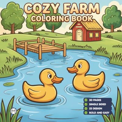 ART 50 Pages Cute Farm Animals Coloring Book Gift for Kids Boys Girls Teens Children Youth: Country Farm Animals Cow Sheep Coloring Sheets for Farmers ... Ages Stress Relief Relaxation Coloring Pages ART 50 Pages Cute Farm Animals Coloring Book Gift for Kids Boys Girls Teens Children Youth: Country Farm Animals Cow Sheep Coloring Sheets for Farmers ... Ages Stress Relief Relaxation Coloring Pages