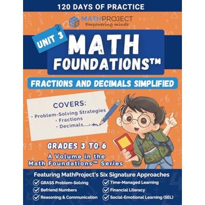 Pro-Ject UNIT 3 — Math Foundations™: Fractions & Decimals: Learn fractions and decimals with daily lessons that integrate GRASS problem solving, SEL-based ... and essential skills for Grades 4–6. Pro-Ject UNIT 3 — Math Foundations™: Fractions & Decimals: Learn fractions and decimals with daily lessons that integrate GRASS problem solving, SEL-based ... and essential skills for Grades 4–6.