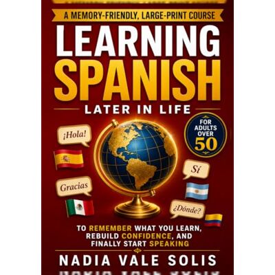 Solis Learning Spanish Later in Life: A Memory-Friendly, Large-Print Course for Adults Over 50 to Remember What You Learn, Rebuild Confidence, and Finally Start Speaking Solis Learning Spanish Later in Life: A Memory-Friendly, Large-Print Course for Adults Over 50 to Remember What You Learn, Rebuild Confidence, and Finally Start Speaking