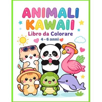 Daisy Tech Animali Kawaii: Libro da Colorare per Bambini 4-6 Anni Daisy Tech Animali Kawaii: Libro da Colorare per Bambini 4-6 Anni