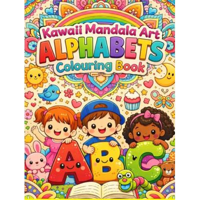 Kawaii Mandala art Alphabets: Coloring Book Kawaii Mandala art Alphabets: Coloring Book