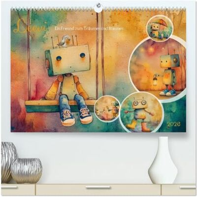 Seltmann, Anne Leevi Ein Freund zum Träumen und Staunen (hochwertiger Premium Wandkalender 2026 DIN A2 quer), Kunstdruck in Hochglanz: Ein kleiner Roboter zwischen Spaß und Poesie Seltmann, Anne Leevi Ein Freund zum Träumen und Staunen (hochwertiger Premium Wandkalender 2026 DIN A2 quer), Kunstdruck in Hochglanz: Ein kleiner Roboter zwischen Spaß und Poesie