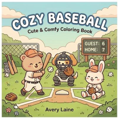 Avery Cozy Baseball: Coloring Book For Adults & Teens Featuring Super Cute Animal Characters With Easy & Simple Designs Avery Cozy Baseball: Coloring Book For Adults & Teens Featuring Super Cute Animal Characters With Easy & Simple Designs