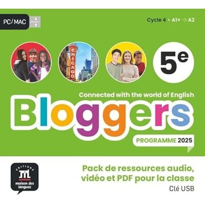 Chotard, Frédéric Bloggers 5e Anglais (2026) Clé USB avec vidéos/audios Chotard, Frédéric Bloggers 5e Anglais (2026) Clé USB avec vidéos/audios