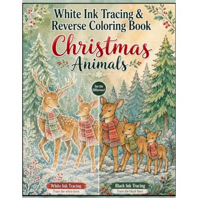 Jane Christmas Animals White Ink Tracing & Reverse Coloring Book: Hand-Painted Watercolor Winter Scenes with Cozy Woodland Animals. Vintage Watercolor ... Tracing & Reverse Watercolor Coloring Books) Jane Christmas Animals White Ink Tracing & Reverse Coloring Book: Hand-Painted Watercolor Winter Scenes with Cozy Woodland Animals. Vintage Watercolor ... Tracing & Reverse Watercolor Coloring Books)